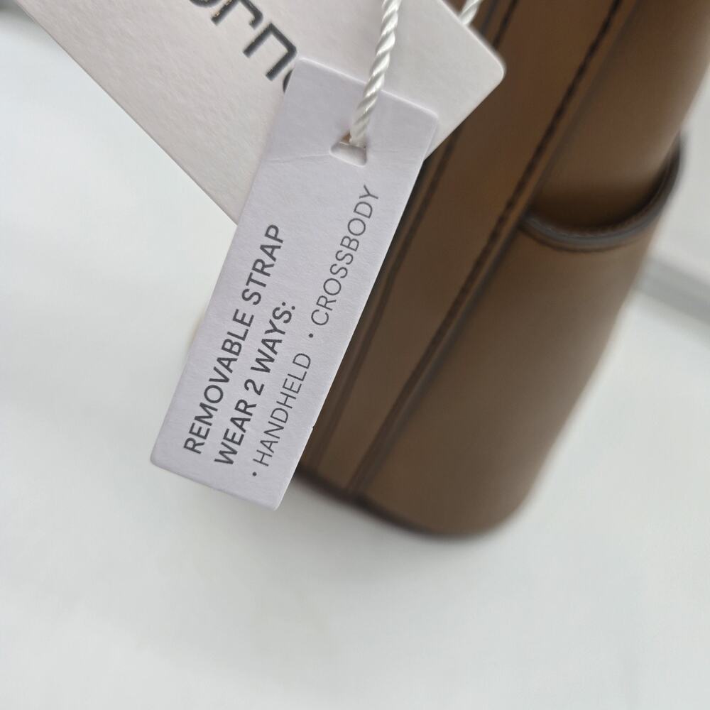 Liz Claiborne Myla Bucket Bag Brown Micro Shoulder Crossbody NWT Suede Look Clas - Picture 4 of 11